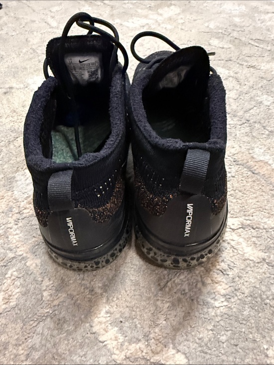 Nike Black Flyknit High-Top Sneakers with Silver Swoosh main image 4